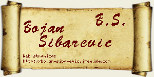 Bojan Šibarević vizit kartica
